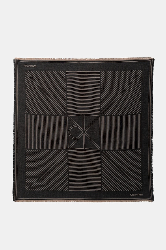 Calvin Klein eșarfă tricotaj negru LV04F8073G