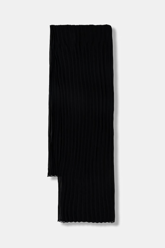 Μεγάλο κασκόλ Tommy Hilfiger ύφασμα μαύρο AW0AW18049