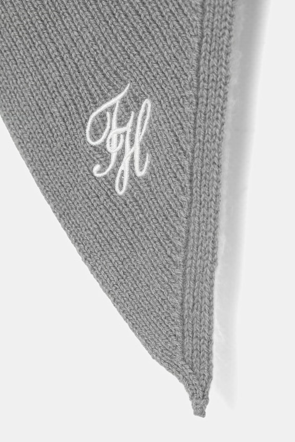 Vlněný šátek Tommy Hilfiger AW0AW18516 šedá SS26
