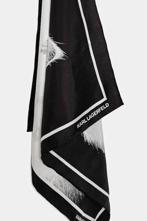 Dodaci Svilena marama Karl Lagerfeld IKON B1W33034 crna