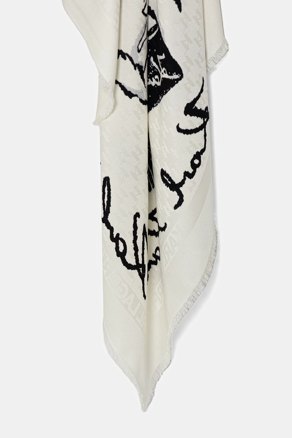 Karl Lagerfeld chusta K/MONOGRAM B1W33086 beżowy SS26