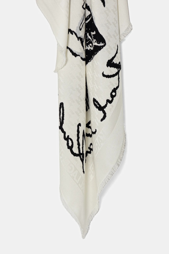 Karl Lagerfeld chusta K/MONOGRAM B1W33086 beżowy SS26