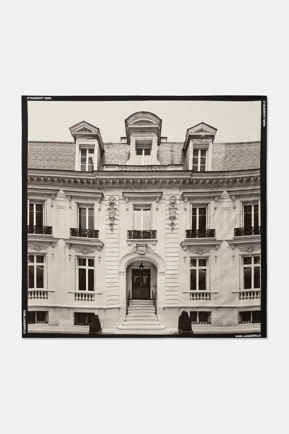 Шелковый платок Karl Lagerfeld RSG MAISON ткань чёрный A4W33138
