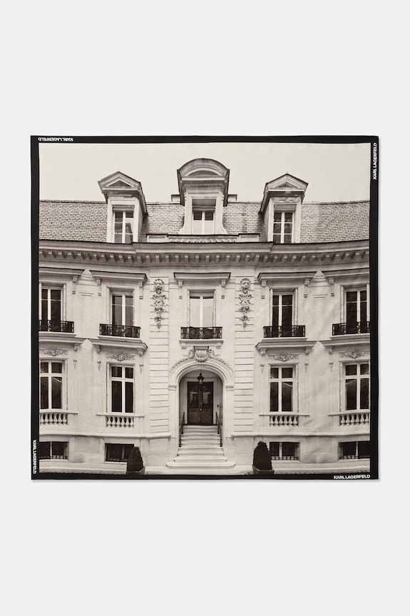 Шелковый платок Karl Lagerfeld RSG MAISON ткань чёрный A4W33138