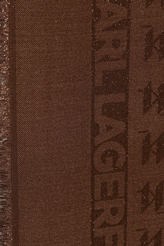 Akcesoria Karl Lagerfeld chusta z dodatkiem jedwabiu K/MONOGRAM B1W33026 brązowy