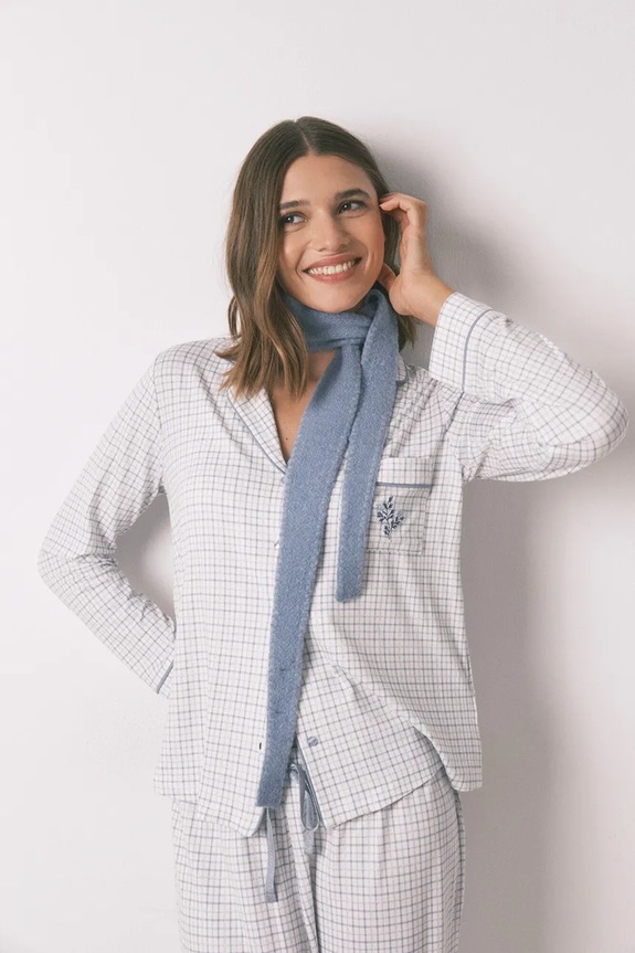women'secret sciarpa maglia blu 7892735