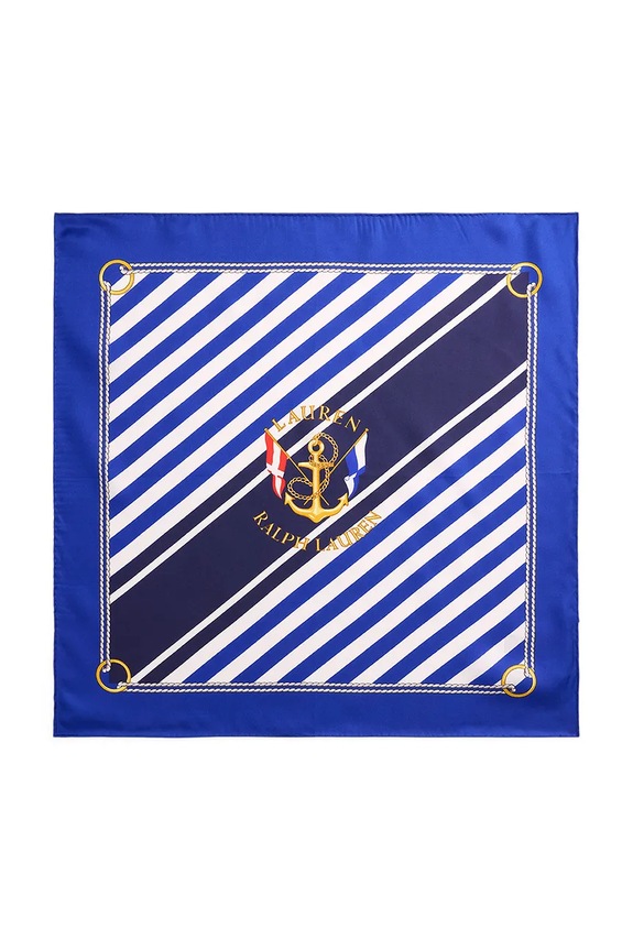 Lauren Ralph Lauren apaszka jedwabna 454P09785 niebieski SS26