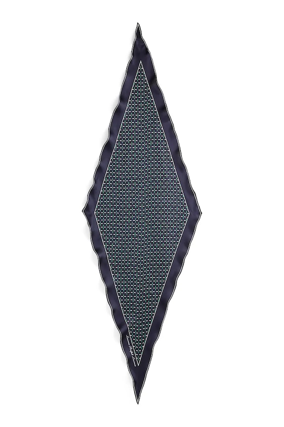 Lauren Ralph Lauren eșarfă de mătase 454P09795 bleumarin SS26