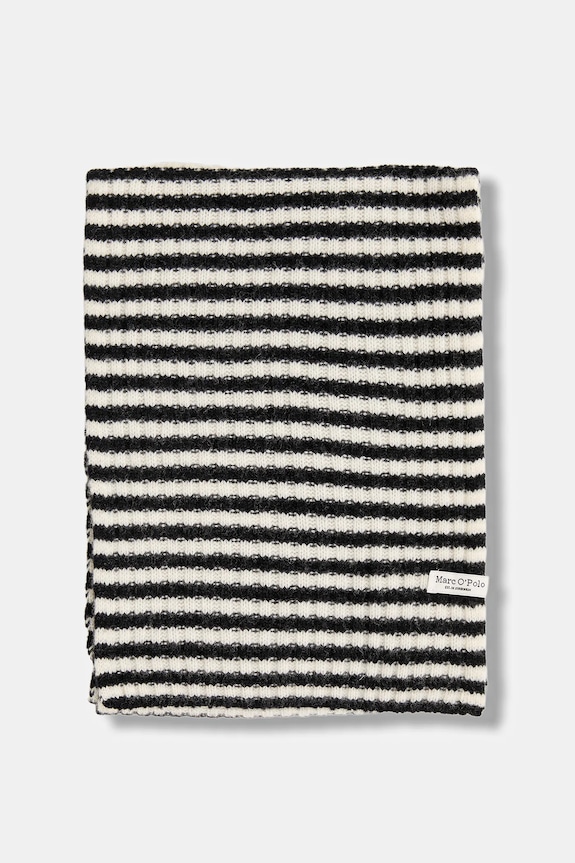 Μάλλινο κασκόλ Marc O'Polo 600605402123 σκούρο μπλε SS26