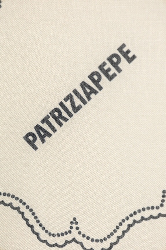 Patrizia Pepe apaszka z dodatkiem jedwabiu 8F0112.A706 beżowy SS26