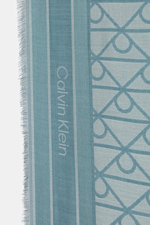 Calvin Klein chusta damska z modalu LV04F8080G turkusowy SS26