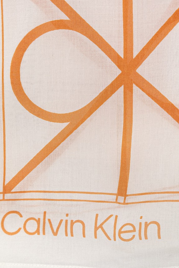 Doplnky Calvin Klein šál dámsky z modalu LV04F8084G biela