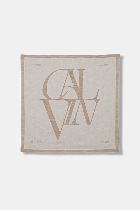 Calvin Klein chusta damska beżowy LV04F8085G