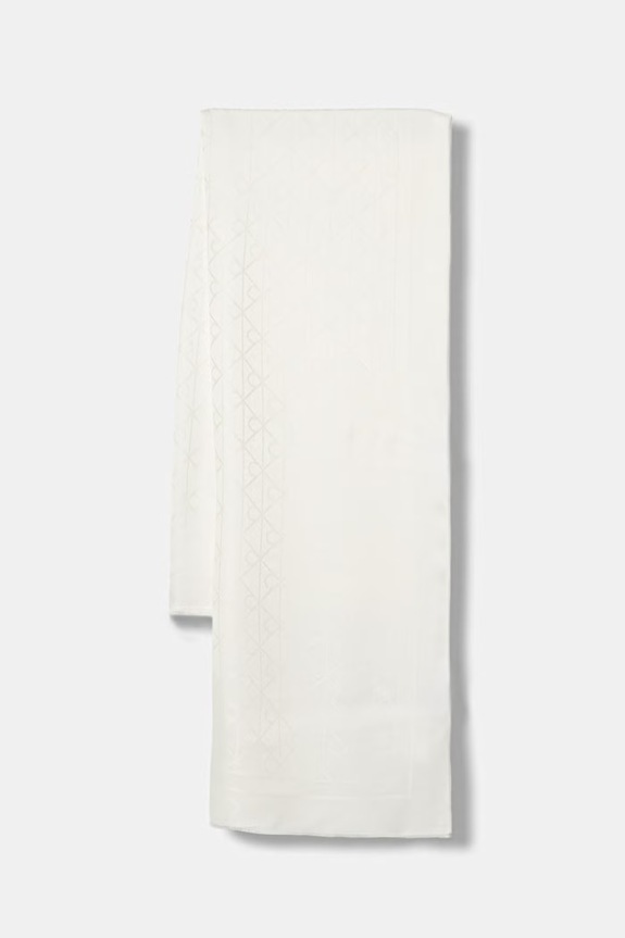 Calvin Klein szal damski z modalu biały LV04F8096G