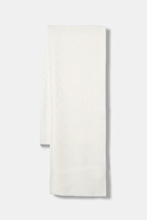 Calvin Klein szal damski z modalu biały LV04F8096G