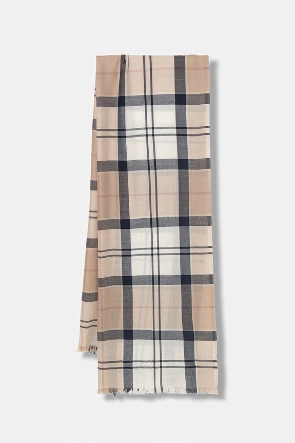 Barbour női sál merinógyapjúból Verona bézs LSC0487