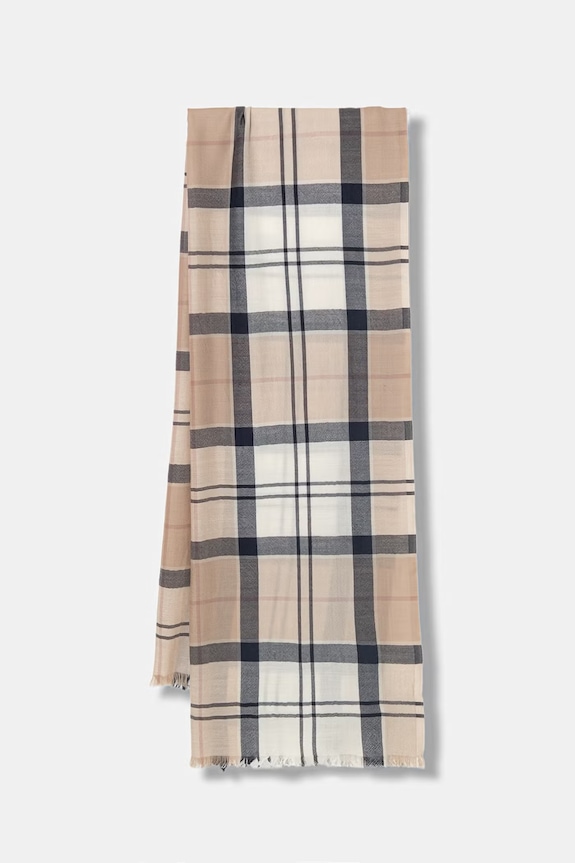 Barbour női sál merinógyapjúból Verona bézs LSC0487