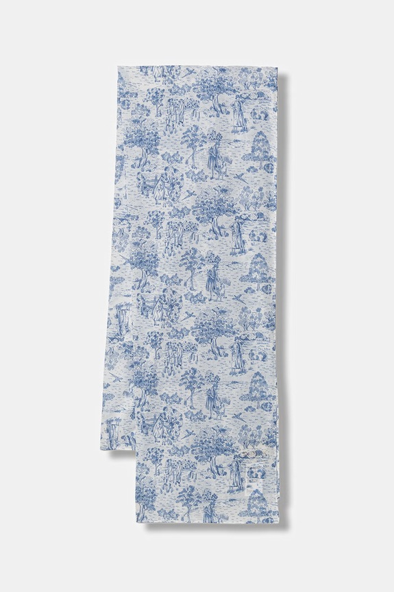 Barbour szal damski bawełniany Wisteria niebieski LSC0492