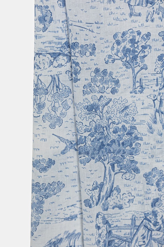 Barbour szal damski bawełniany Wisteria LSC0492 niebieski SS26