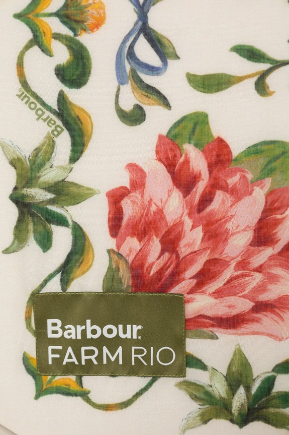 Barbour šatka dámska bavlnená x Farm Rio LSC0493 béžová SS26