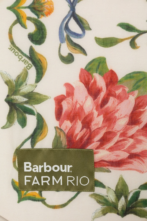 Barbour šatka dámska bavlnená x Farm Rio LSC0493 béžová SS26