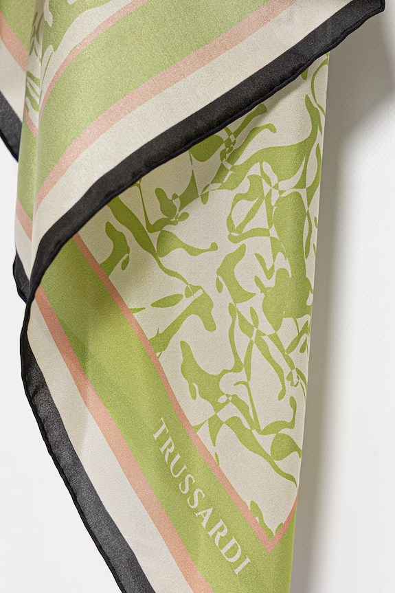 Accesorii Trussardi eșarfă de mătase S007C000009N verde