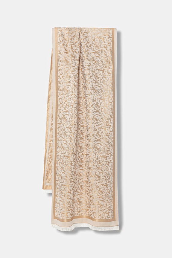 Šál Trussardi látka béžová S605C000007N