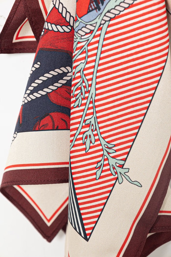 Dodaci Tommy Hilfiger marama za žene svilena AW0AW18332 crvena