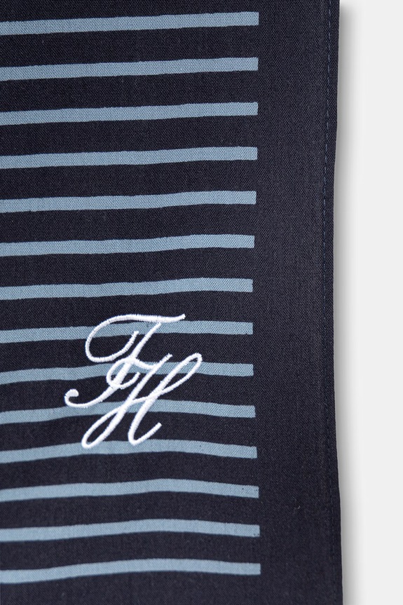 Tommy Hilfiger svilena ruta ženska bombažna AW0AW18342 mornarsko modra SS26