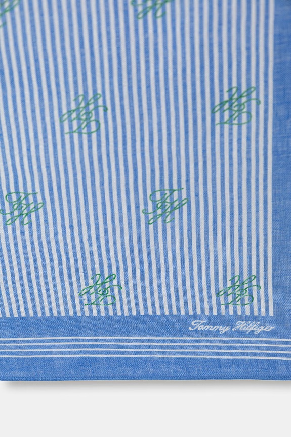 Tommy Hilfiger sciarpa da donna in lino SUMMER AW0AW18346 blu SS26