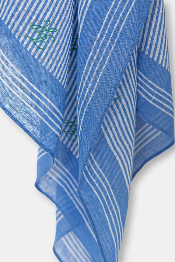 Dodaci Tommy Hilfiger marama za žene lanena SUMMER AW0AW18346 plava