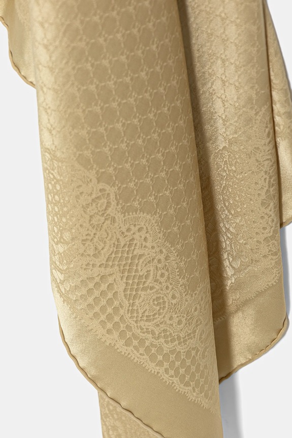 Hodvábna šatka Moschino M2919.30555 béžová SS26