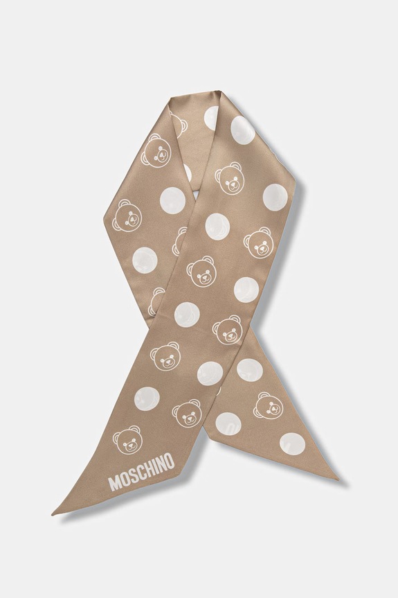 Moschino eșarfă cu modele bej M5891.E3242