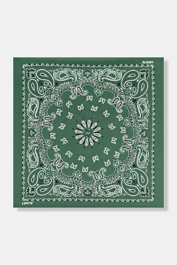 Levi's sciarpa XL SILKY tessuto verde 005G0