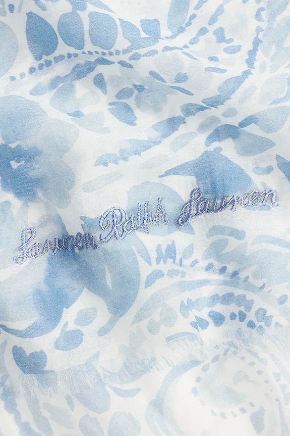 Doplnky Lauren Ralph Lauren šálik dámsky bavlnený 454P14382 modrá