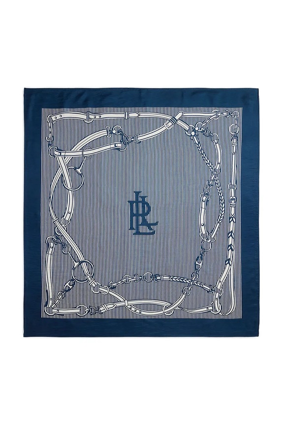 Lauren Ralph Lauren hustka dámska hodvábna 454P14484 tmavomodrá SS26