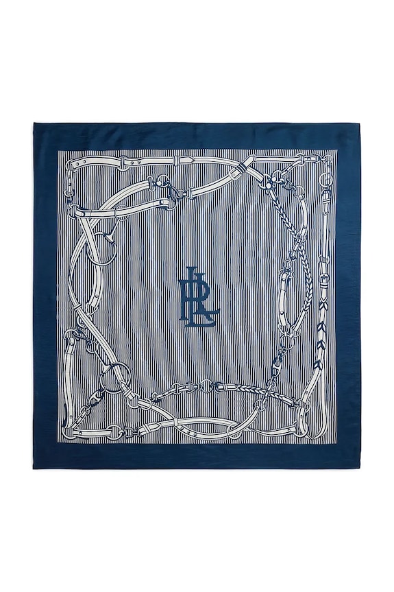 Lauren Ralph Lauren hustka dámska hodvábna 454P14484 tmavomodrá SS26
