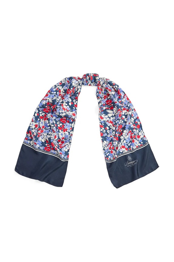 Lauren Ralph Lauren šál dámsky hodvábny tmavomodrá 454P14488