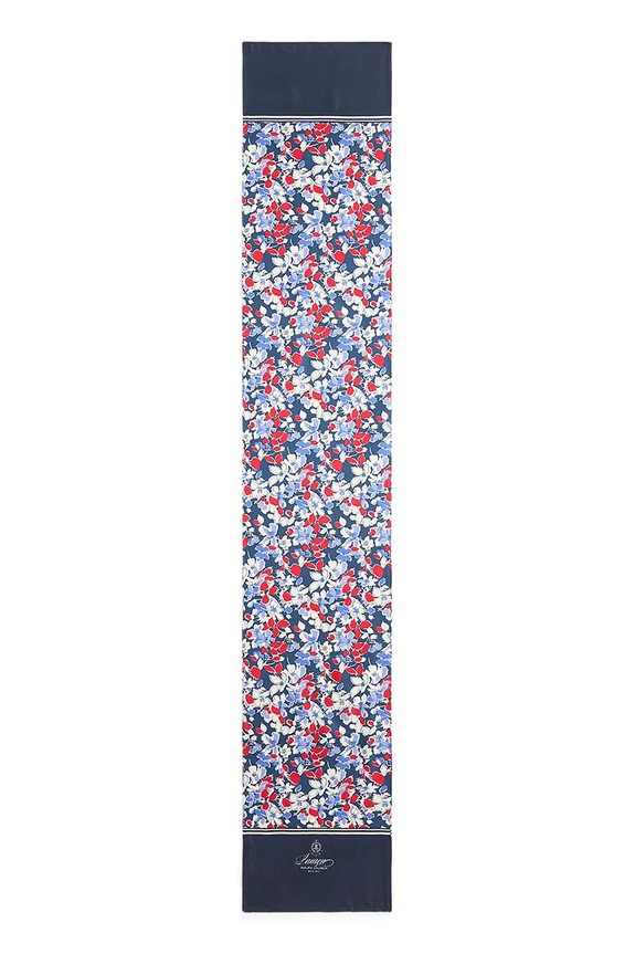 Lauren Ralph Lauren šál dámsky hodvábny 454P14488 tmavomodrá SS26
