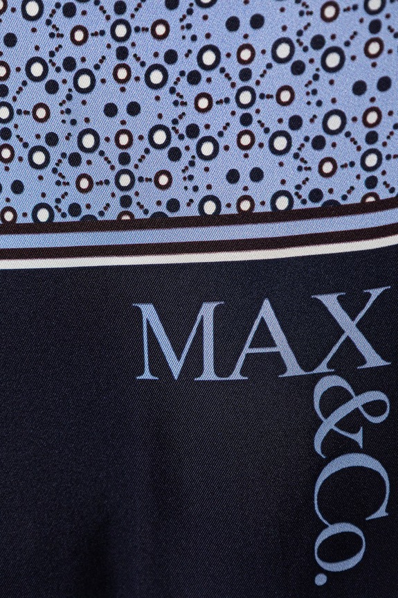 Akcesoria MAX&Co. szal jedwabny MCAASTI 2616541026200 granatowy