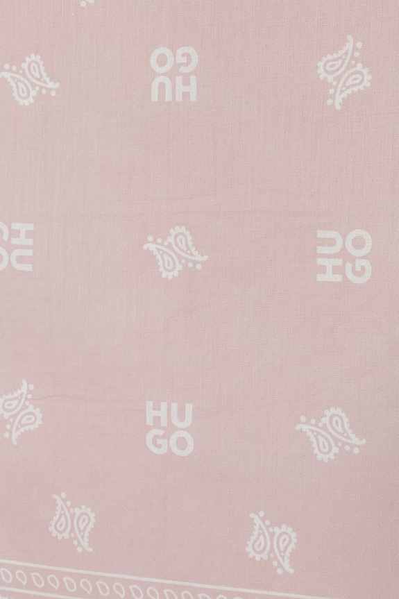 Akcesoria HUGO apaszka damska bawełniana 2Bandana_pack 50562378 niebieski