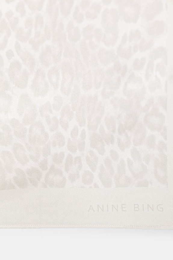 Dodaci Anine Bing YORK SCARF - WASHED WHITE LEOPARD marama svilena za žene A.12.12400.MTL20 bež