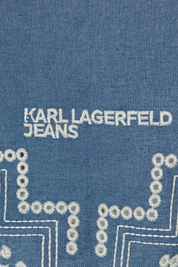 Akcesoria Karl Lagerfeld Jeans apaszka bawełniana B2W33008 niebieski