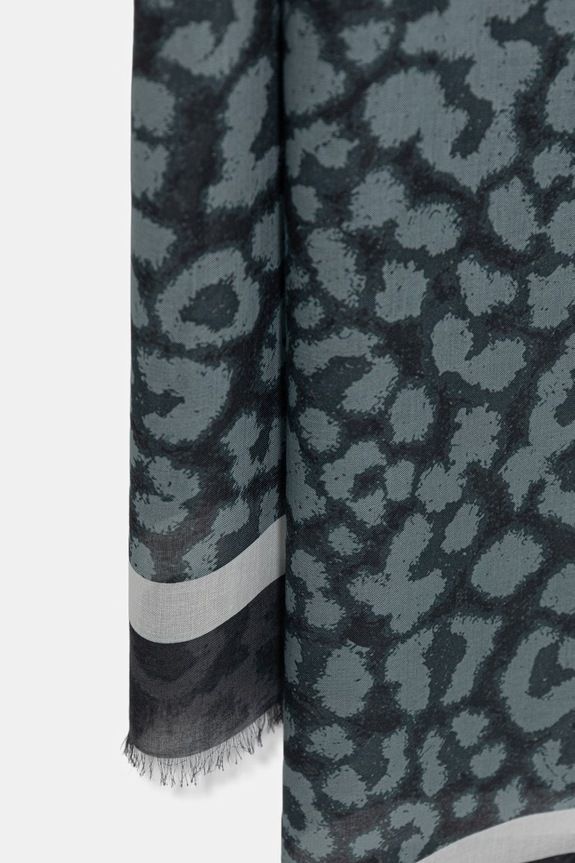 AllSaints dámsky šál z modalu 29W065XE sivá SS26