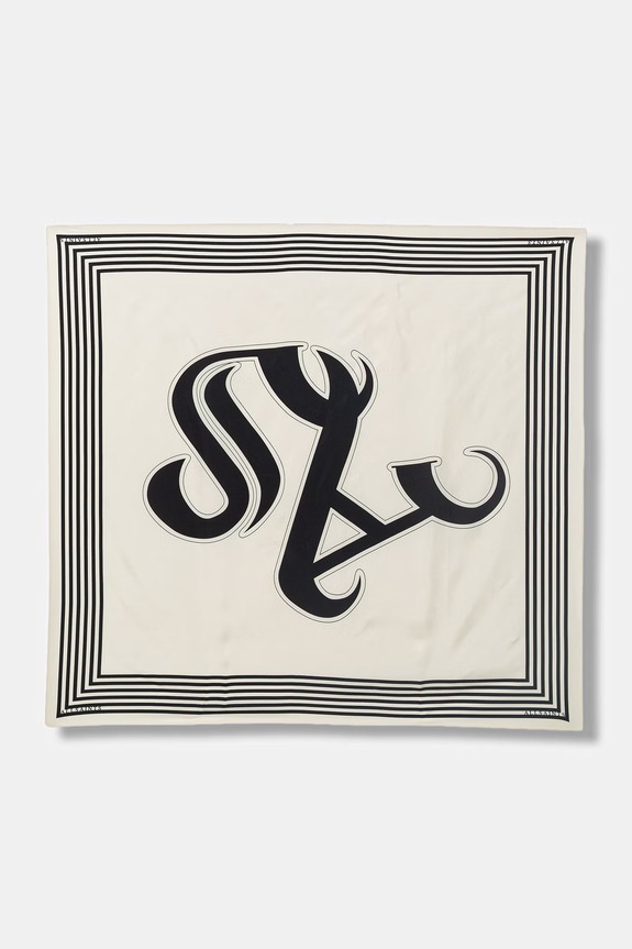 AllSaints apaszka damska jedwabna beżowy 29W069XE