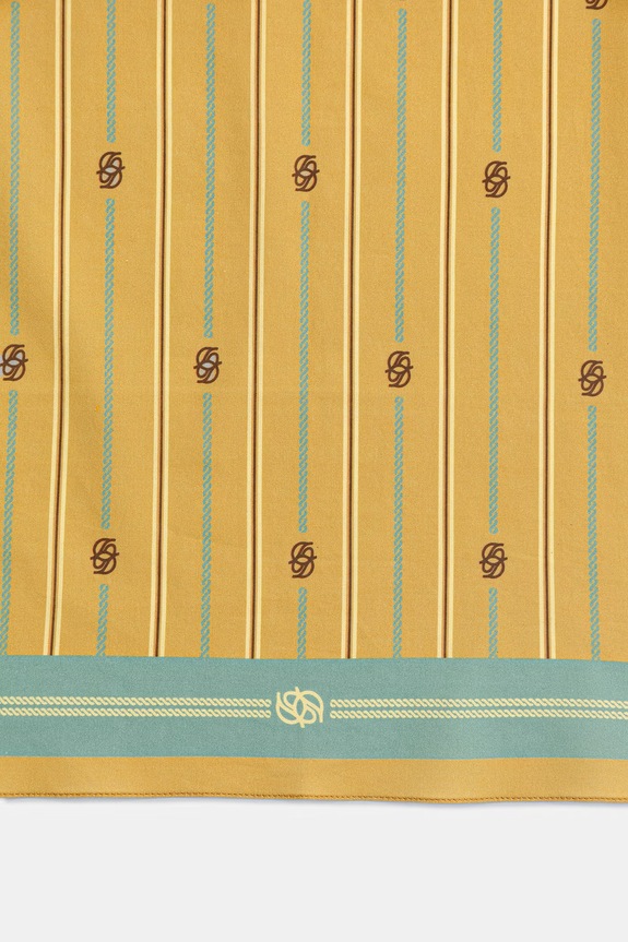 Drôle de Monsieur Rayure Monogramme шейный платок хлопковый для женщин K.BA021.CO128.MS жёлтый SS26