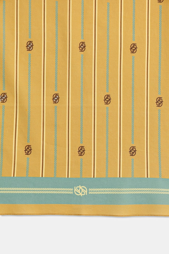 Drôle de Monsieur Rayure Monogramme шейный платок хлопковый для женщин K.BA021.CO128.MS жёлтый SS26