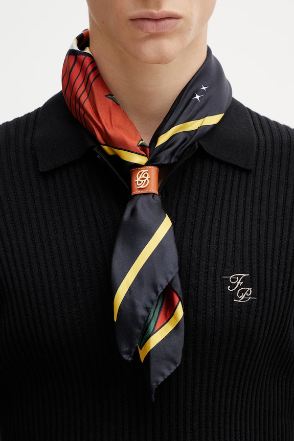 Drôle de Monsieur Foulard Tropicana malý šátek hedvábný pánský K.BA025.SE007.NY