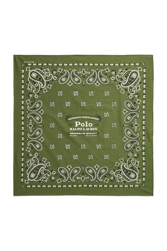 Polo Ralph Lauren šatka pánska bavlnená zelená 449959470