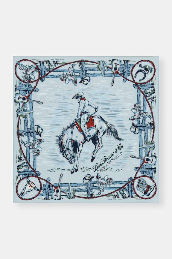 Levi's eșarfă din bumbac M's Bandana cu modele albastru 005CX
